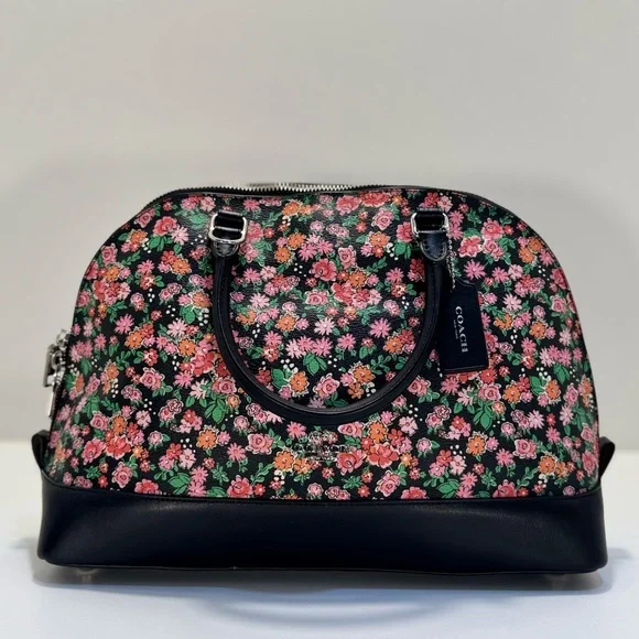 COACH 3pc Floral Sierra Satchel Handbag w/Wallets  Posey Cluster Coated Canvas - Picture 5 of 15